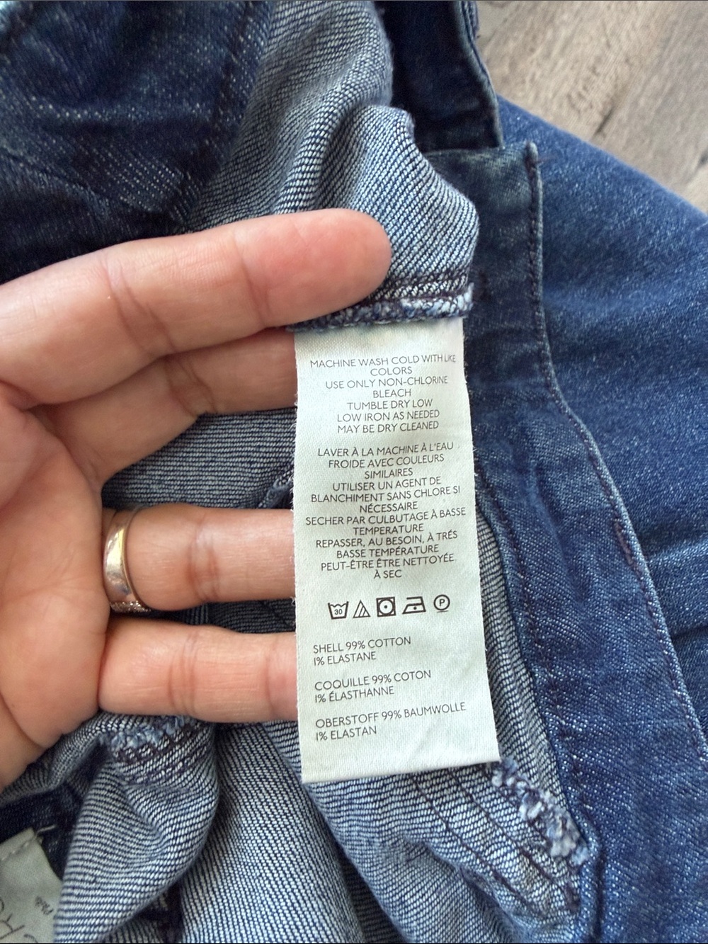 Pilcro Wide-Leg Flare Jeans in Dark Blue Denim - Picture 12 of 15